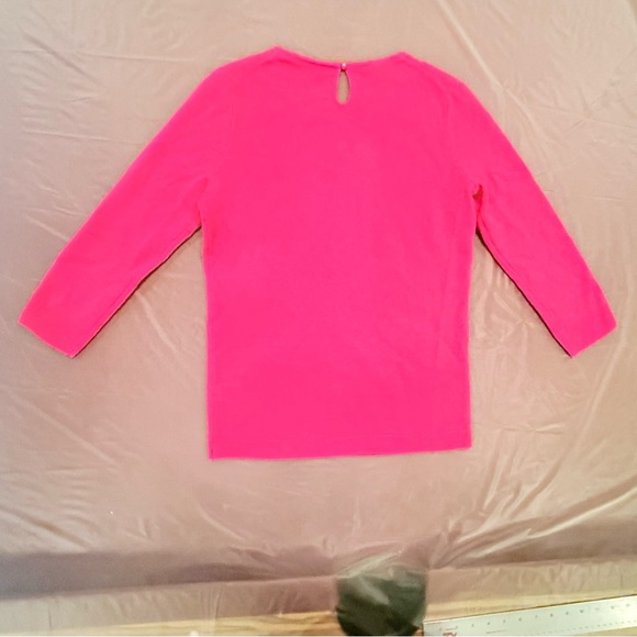 NWOT Talbots 100% Cashmere Audrey 3/4 Sleeve Pink Crew Neck Sweater XS/P $178 - Picture 5 of 10
